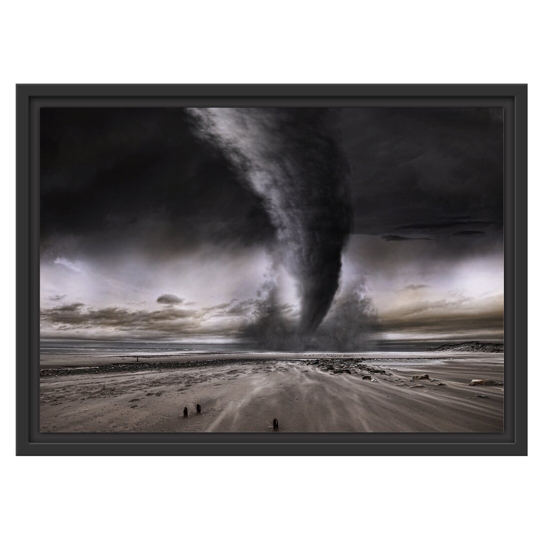 Gerahmtes Wandbild Dramatischer Tornado