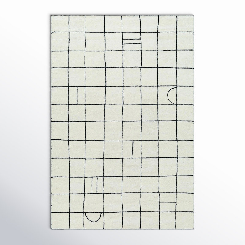 Portobello Hand Tufted Wool Area Rug, Rectangle 5' x 7'6"