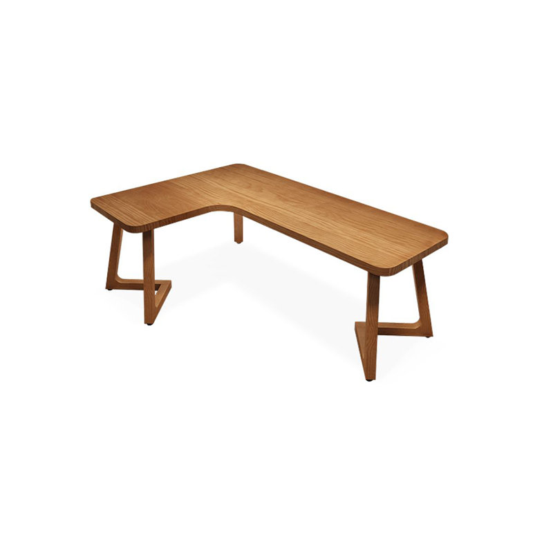 Bureau d'écriture en L en noyer massif, H 29,53 po x l 62,99 po x P 47,24 po, Gauche
