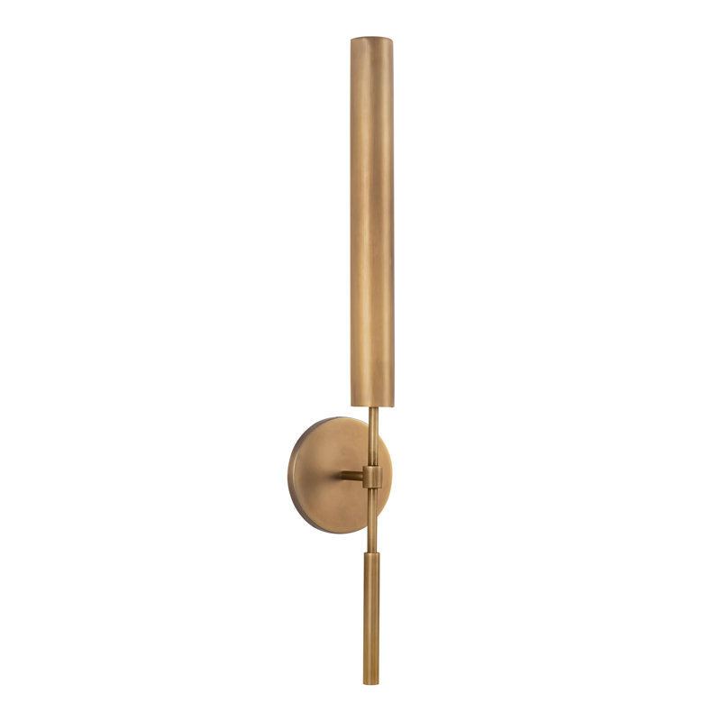 Astrid 1 - Light LED Bath Sconce, Vintage Brass