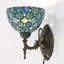 Lampe de chevet murale en verre coloré 8 x 10,5 x 11 pouces Tiffany pour couloir (style perle bleu mer)-1389044874-1389044875