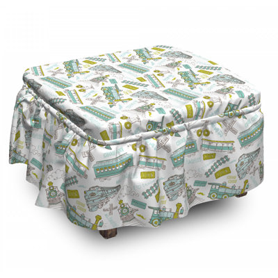 Box Cushion Ottoman Slipcover
