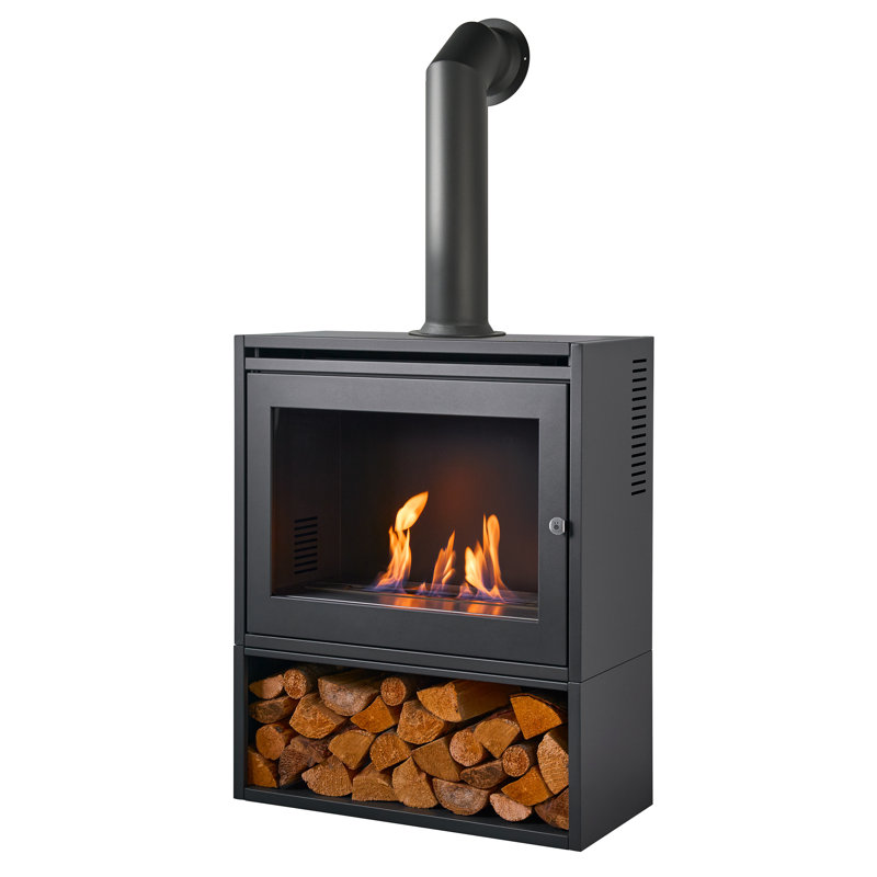 Brayden Studio 75cm W Grey Bio-Ethanol Stove