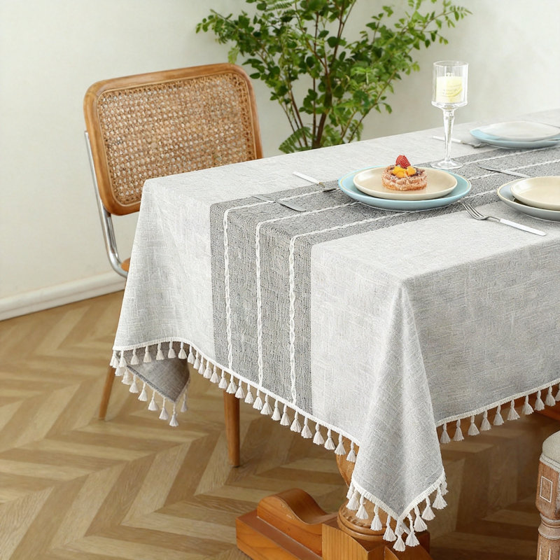 Nappe rustique Nappe de coton imperméable Nappes pour la cuisine