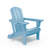 HDPE Outdoor Foldable Adjustable Back Adirondack Chair with Cup Holder-1525997670