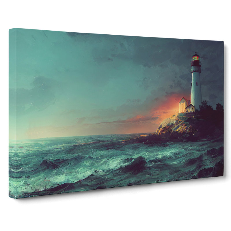 Magical Lighthouse - Wrapped Canvas, 35cm H x 50cm W x 3cm D