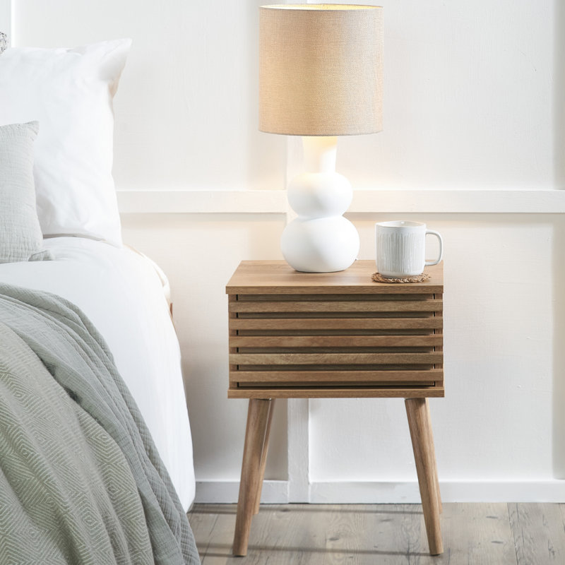 Teachey 40cm W Manufactured Wood Bedside Table