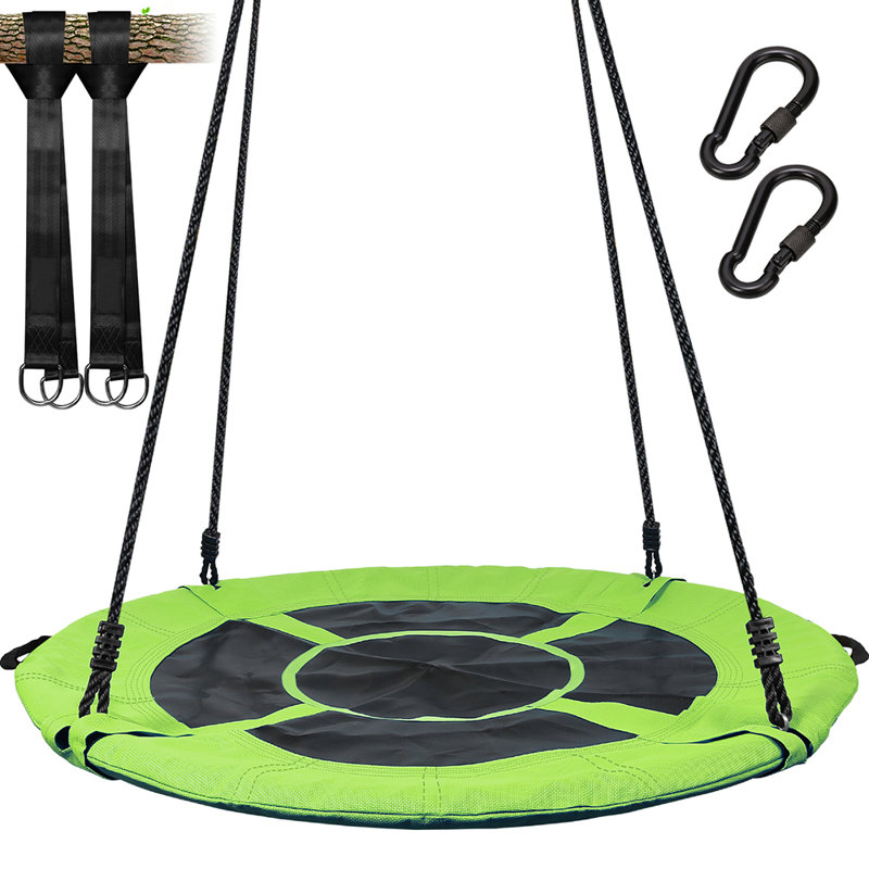 Trekassy 40'' Green Waterproof Steel Frame Saucer Tree Swing