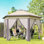 Abri de jardin escamotable 13,3 pi x 13,3 po Outsunny avec filet en filet 6 fermetures à glissière Outsunny