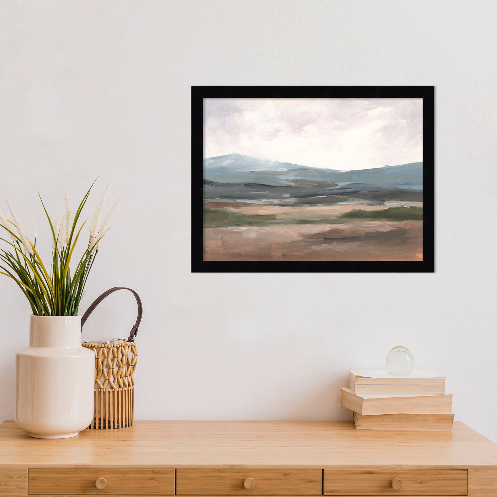 Ethan Harper "Serene Mountain Study I" Print, Black, 13" H x 17" W