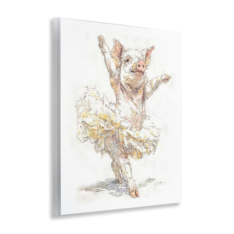 Plaque murale Ballet Pig Tutu, design par Ziwei Li