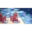 Lake Dock Mountains Chairs - Marine Mountains, reproduction encadrée