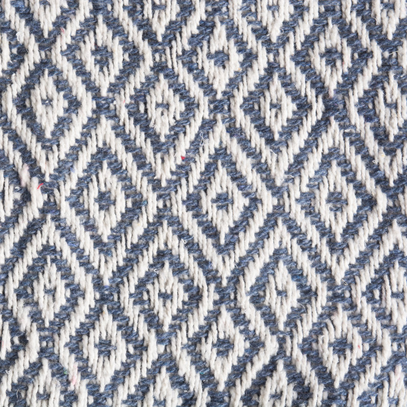 Jeté en coton Dll, Bleu