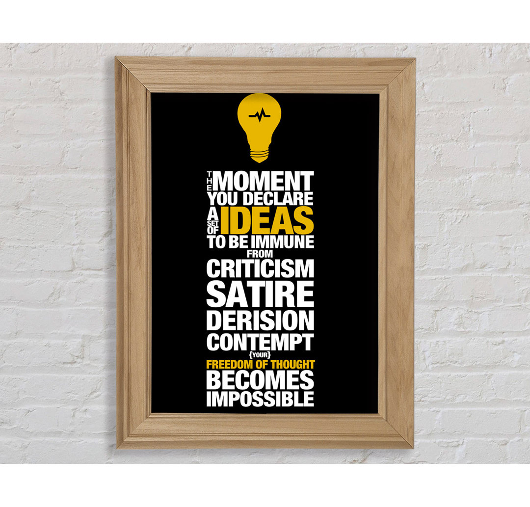 Noyack Motivational Quote Freedom Of Thought Gerahmter Druck Wandkunst