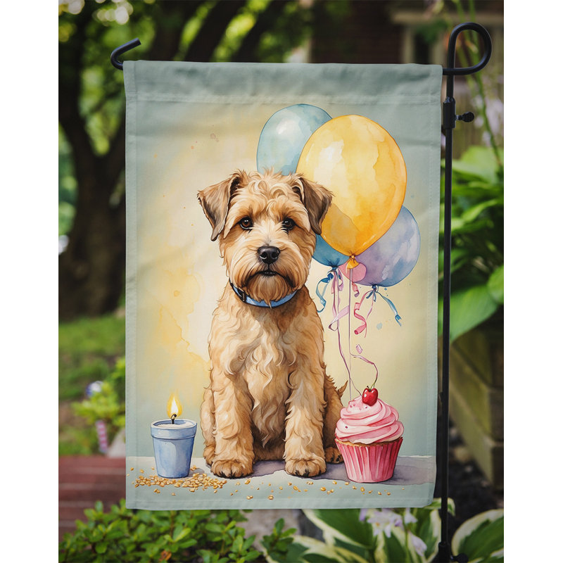 Drapeau de jardin «Happy Birthday», Terrier irlandais