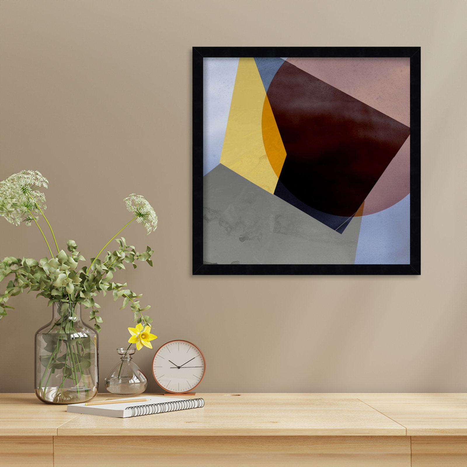 Flagler "Essentially Minimal II" Print, 17" H x 17" W, Black