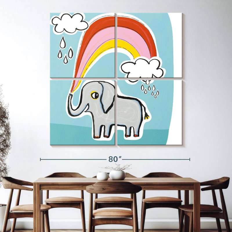Ashelle Wild About You Elephant, H 74 po x l 74 po