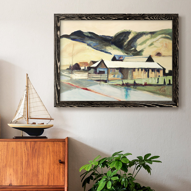 Méandre encadré sur toile, Noir, H 28 po x l 42 po x P 1,5 po