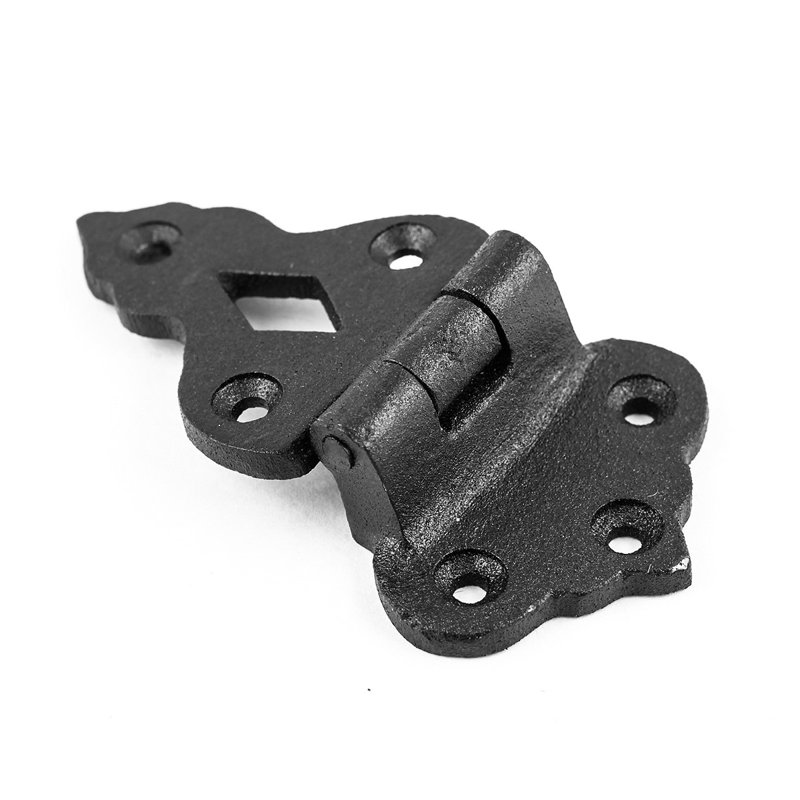 Black Wrought Iron Offset Cabinet Hinges with Hardware