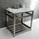 Ceramic Rectangular Console Bathroom Sink with Overflow