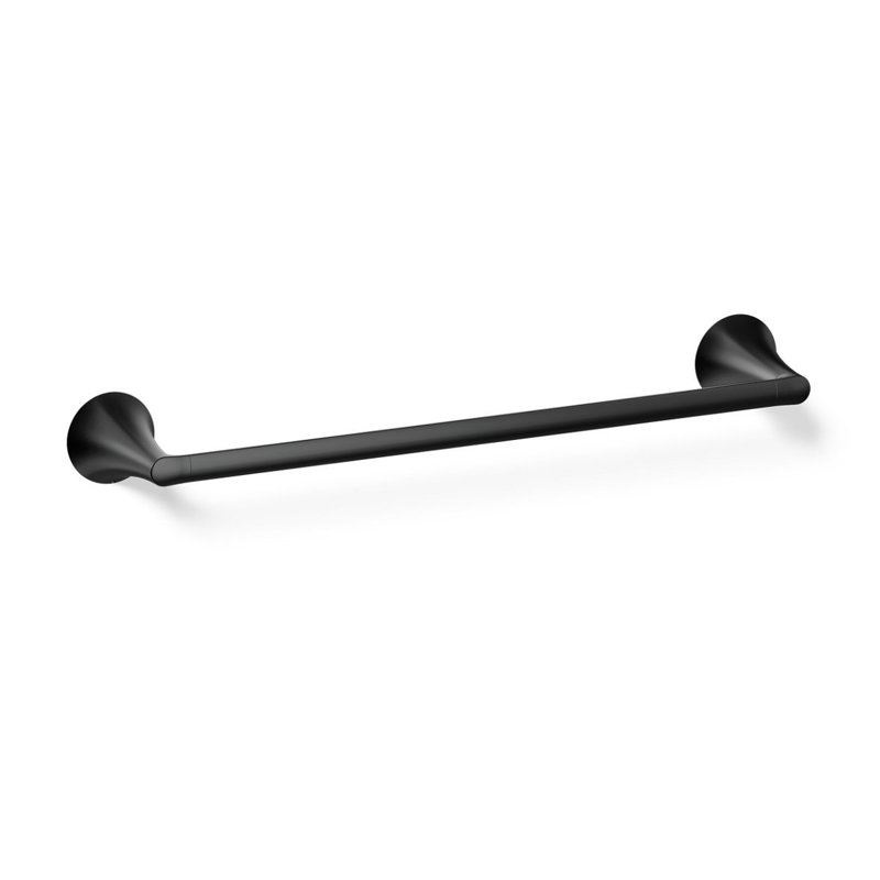 Barre à serviettes Buckley, Noir mat, 3,68 po H x 20,43 po L x 3,68 po P