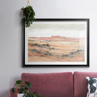 Southwest II - Matted and Framed Under Acrylic Glass, Large Living Room Wall Art