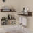 Bathroom Shelves Over Toilet For Wall, Floating Shelves With Storage Basket Paper Holer, Set Of 3, Dark Brown-619949656