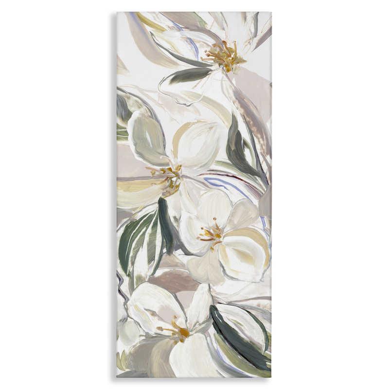 Spring Blooms in Earth Tones Canvas, design by Hannah Dawson, 30" H x 13" W