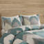 Ensembles de literie hypoallergéniques avec rembourrage en polyester, style turquoise moderne pour la maison