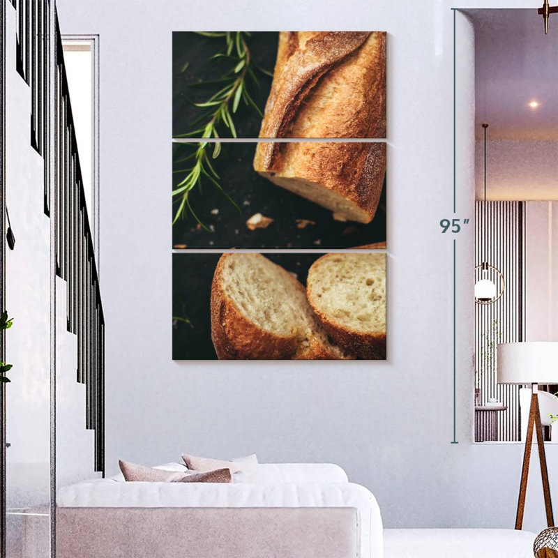 Baguette fraîchement cuite, H 74 po x l 48 po