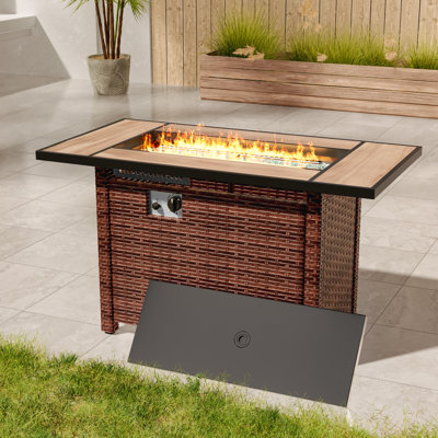 Table de foyer d'extérieur au gaz propane 45 po 50 000 BTU