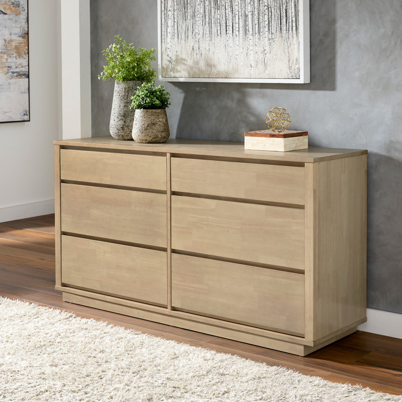 Commode 6 tiroirs Ismail, Naturel