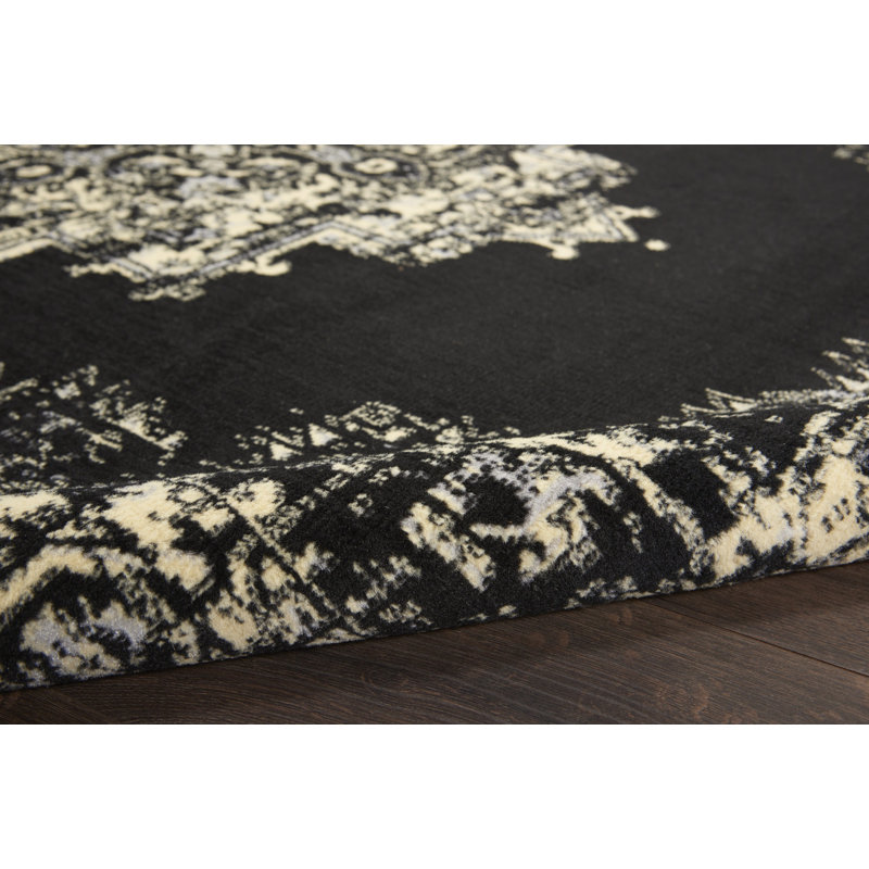 Tapis 10 pi bleu marine tissé à la machine