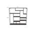 Support mural Ryl, tablettes ouvertes asymétriques 30 po, métal noir