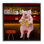 «Stupell Industries», cochon sur un tabouret de bar, art mural par Lund Roeser