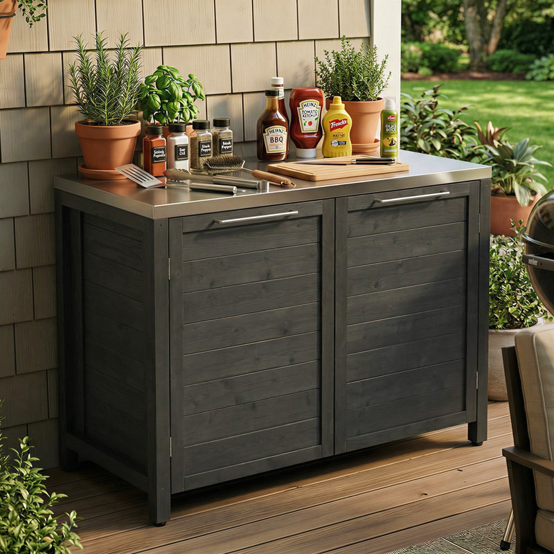Armoire de rangement Cedar, Noir