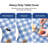 Rectangle Vinyl PVC Tablecloth, 100% Waterproof Buffalo Plaid Plastic Table Cloth, Oil Proof Heavy Duty Wipeable Table Covers For Dining, Picnic, Outdoor - 54 X 78 Inch, Light Blue Plaid