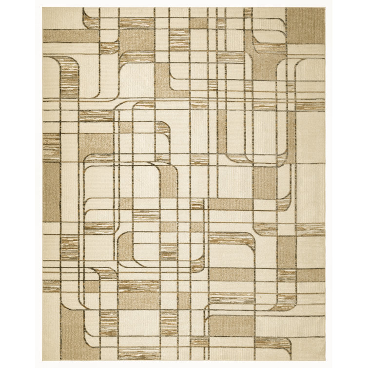 Colondro Ivory Multicolor Mid-Century Modern Indoor Rug