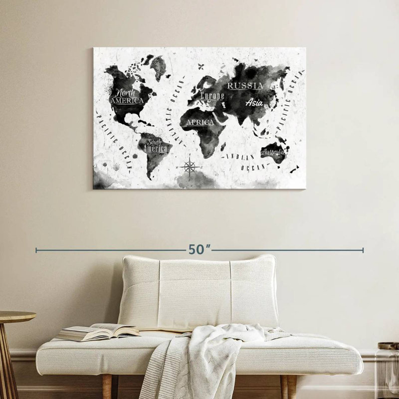 Aliaz Map, 26" H x 39" W