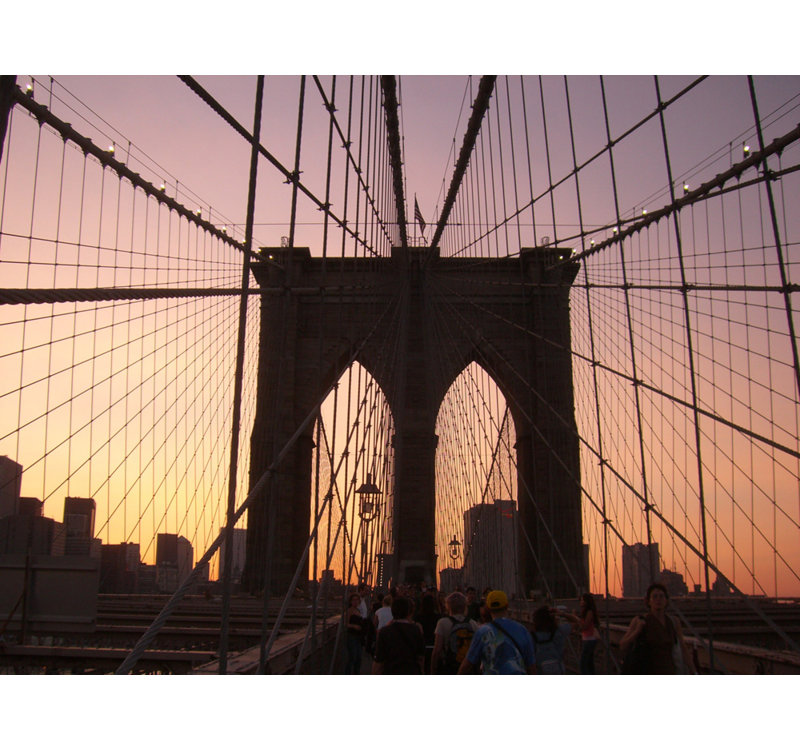Pont de Brooklyn à New York, H 14 po x l 18 po