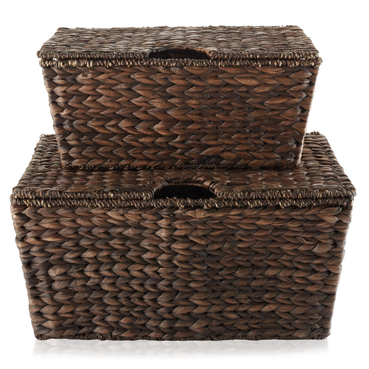 Hand-woven Water Hyacinth Storage Basket Wedding Gift Laundry