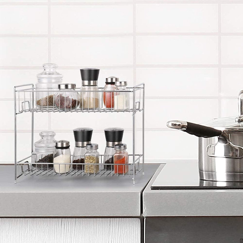 Rebrilliant 2 Tier Spice Rack for Countertop | Wayfair