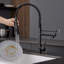 Robinet de cuisine commercial en acier inoxydable avec douchette rétractable, robinet d'évier de cuisine à poignée simple-121209987