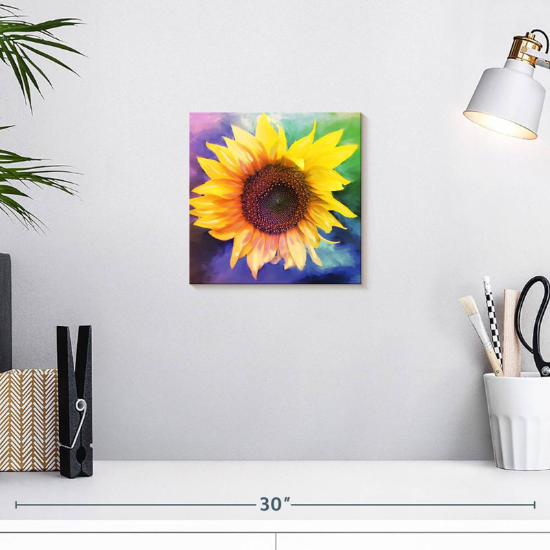 Éclat de couleur tournesol, H 10 po x l 10 po