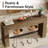 59" Farmhouse Console Table With Vertical Slat Legs For Hallway, Living Room & Small Spaces