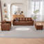 3-Piece Faux Leather Living Room Set-1618253875