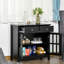 Audel Kitchen Cabinet with 2 Drawers and Glass Doors-887324598