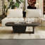 Table basse rectangulaire de 51 po de style Mid-Century moderne, table basse en bois massif pour le salon-1637035312