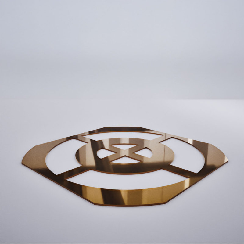 Miroir bronze bronze Sullivan, 15.38" H x 15.375" W x 0.125" D, Bronze