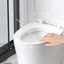 One Toilet, 1.1/1.6 Dual Flush, Glossy White Ceramic, Comfort Soft Close Seat, Bathroom Flush White, Elongated Bowl, Close,